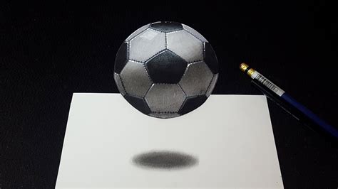 How To Draw A Soccer Ball Football Drawing 3d Floating Soccer Ball ...