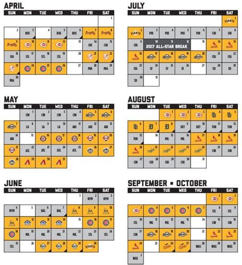 Pittsburgh Pirates Printable Schedule - Printable Templates