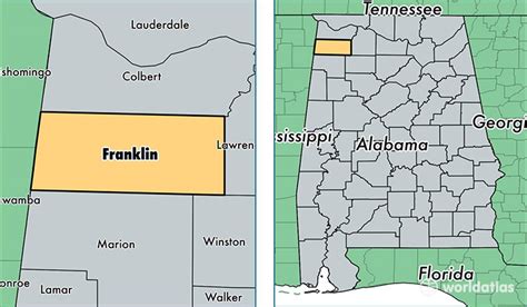 Franklin County, Alabama / Map of Franklin County, AL / Where is ...