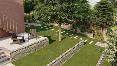 sloped backyard ideas on a budget | Tilly Design