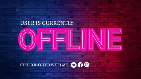 Neon Glow Twitch Offline Banner - Mediamodifier