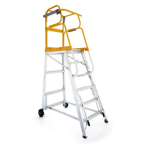 Stockmaster Tracker All Terrain Mobile Platform Ladder 150kg 0.86m ...