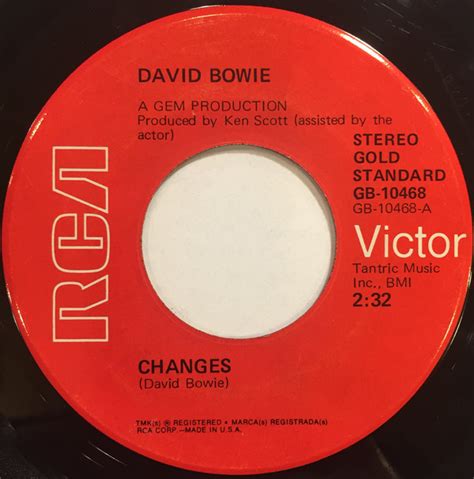 David Bowie - Changes (Vinyl, 7", 45 RPM, Single, Reissue, Stereo ...