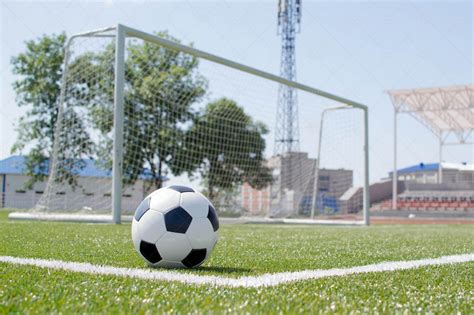 Soccer Ball In Goal Area - Stock Photos | Motion Array