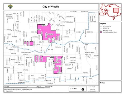 Visalia Heritage: Map Of Visalia's Historic Districts - Visalia ...