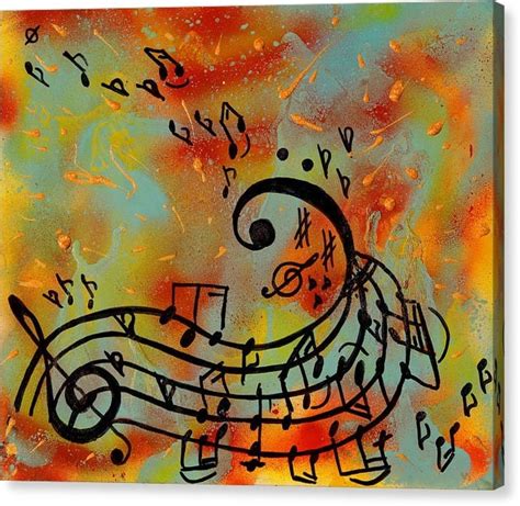 Music notes painting Abstract music art print Musical notes | Etsy