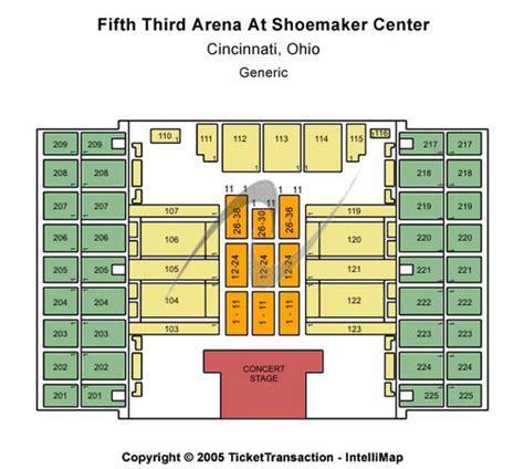 Fifth Third Arena Tickets in Cincinnati Ohio, Fifth Third Arena Seating ...