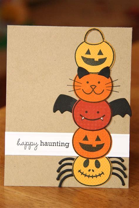 Procrastination Station: Pumpkin Totem Card | Halloween cards handmade ...