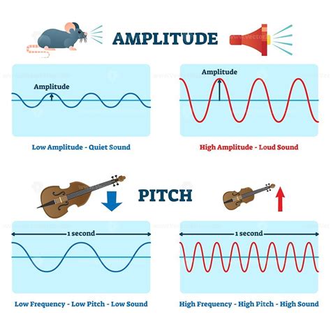 Amplitude and pitch vector illustration - VectorMine