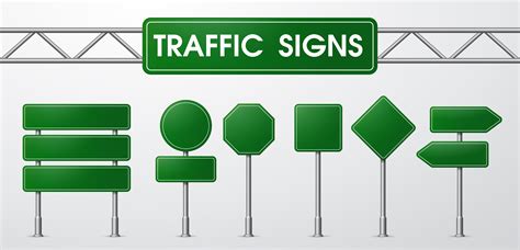 Traffic signs in realistic style Trapped by the road. 600432 Vector Art ...