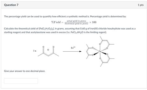 Solved %Y ield = theoretical yield in grams actual yield in | Chegg.com