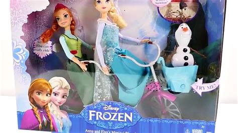 Frozen Anna And Elsa Musical Bicycle Disney Princess Barbie Dolls ...