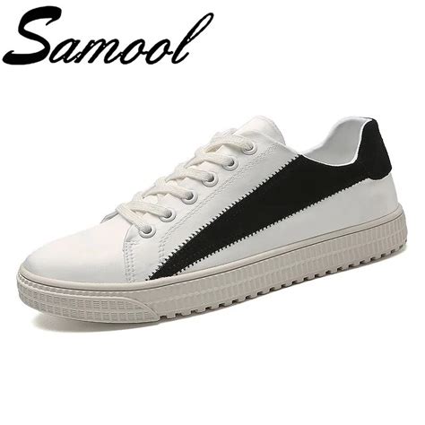 Men's Casual White Shoes Summer Fashion Lace U[ Breathable Board Shoes ...