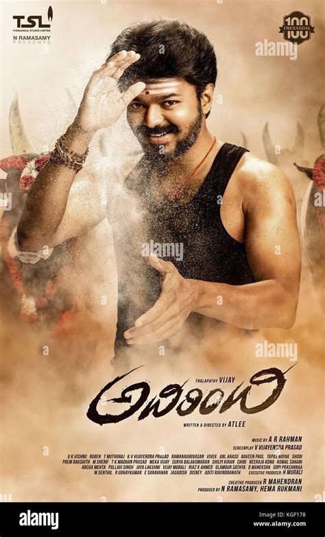 MERSAL, Indian poster in English and Telugu, Joseph Vijay, 2017 ...