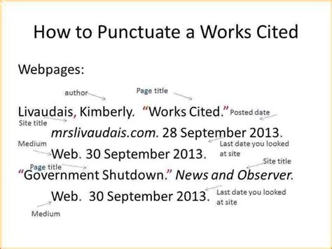 Works Cited Mla Format Website World Of Reference | Citation format ...