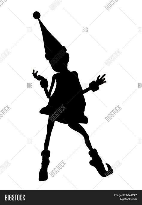 Christmas Elf Silhouette Illustration Stock Photo & Stock Images | Bigstock