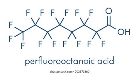 Structure Perfluorooctanoic Acid Pfoa Chemical Structure Stock Vector ...