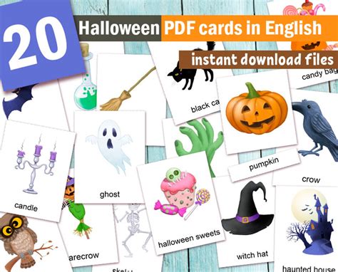 HALLOWEEN PRINTABLE CARDS for Kids 20 Montessori Editable - Etsy