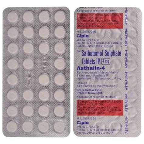 Asthalin 4 Tablet at best price in Nagpur by Maa Bhawani Farmaceuticals ...