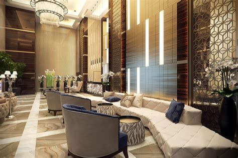 Modern hotel lobby design ideas with fancy furniture