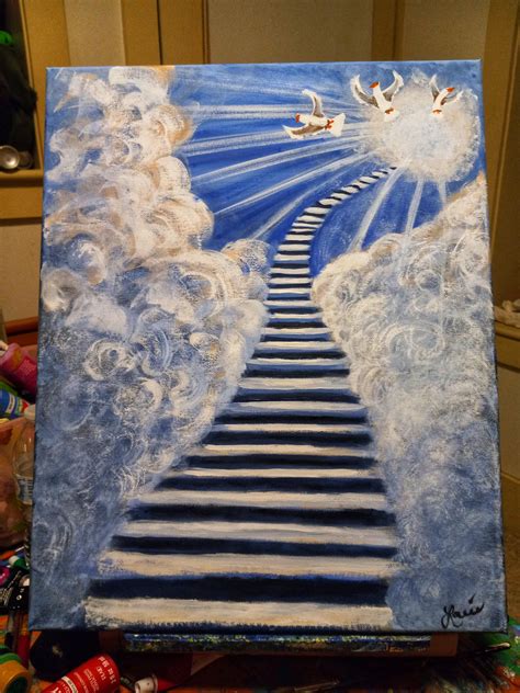 Stairway to heaven tutorial my Michele the painter 😇🥰 : r/painting