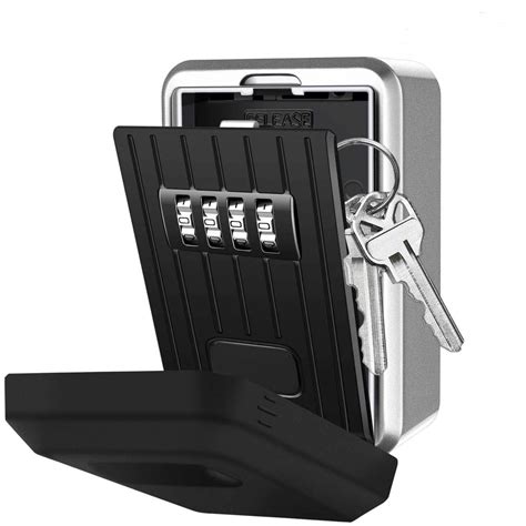 Key Lock Box with 4 Digit Combination Lock Box for House Key Wall ...