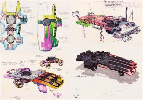 Concept art for Back to the Future II's hoverboards -- John Bell ...