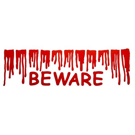 Beware Halloween Wall Sticker