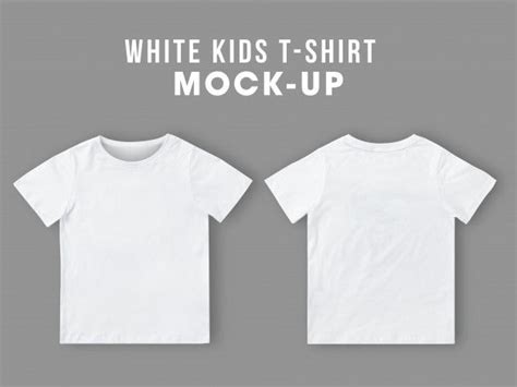 Premium PSD | Blank white kids t-shirt mockup template | Tshirt mockup ...