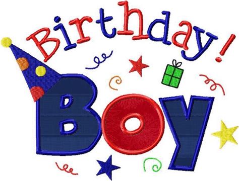 Birthday Boy Applique Design | Happy birthday boy, Birthday wishes for ...