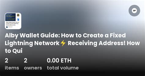 Alby Wallet Guide: How to Create a Fixed Lightning Network⚡️ Receiving ...