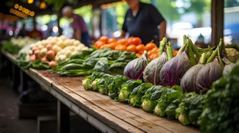 Premium Photo | A farmers market full of organic produce supporting ...