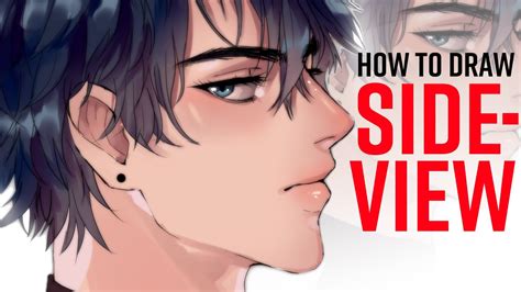 How to Draw SIDE VIEW Anime Face (MALE) - YouTube