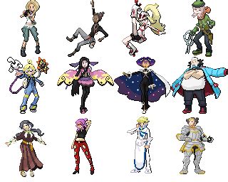 Kalos Gym Leaders and Elite Four Sprites by PM50246 on DeviantArt