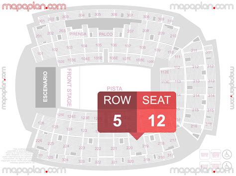 Barcelona Palau Sant Jordi detailed interactive seating map with seat ...