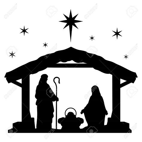 nativity scene clipart silhouette 10 free Cliparts | Download images on ...