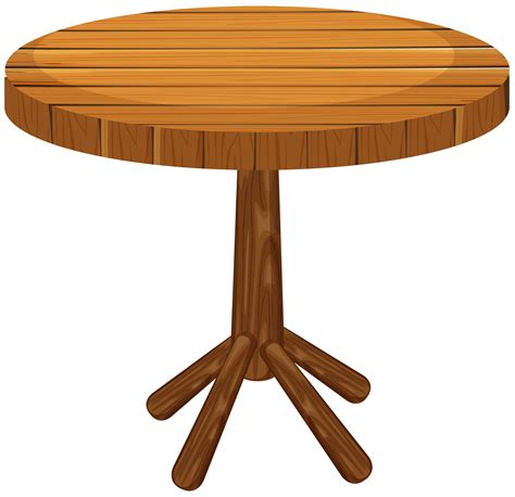 Wooden round table on white background 417223 Vector Art at Vecteezy