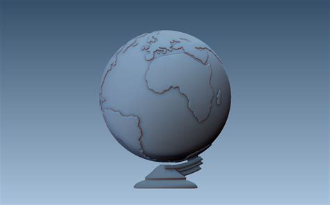 STL file Minimalist Spinning Globe Earth Model 🌍・3D printable design to ...