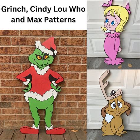 Grinch Whoville Characters PDF, Stole Christmas, DIY, Yard Art ...