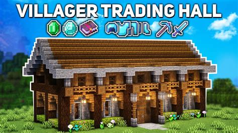 Minecraft: Villager Trading Hall Tutorial (how to build) | Minecraft ...