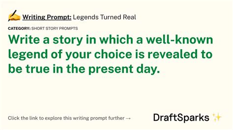 Writing Prompt: Legends Turned Real • DraftSparks