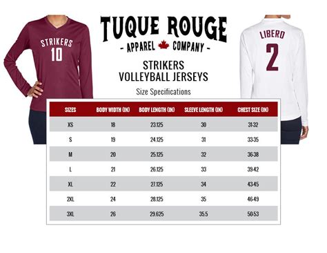 Strikers Volleyball Jersey - Tuque Rouge Apparel Company