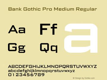 Bank Gothic Pro Medium Font,BankGothicProMedium Font|Bank Gothic Pro ...