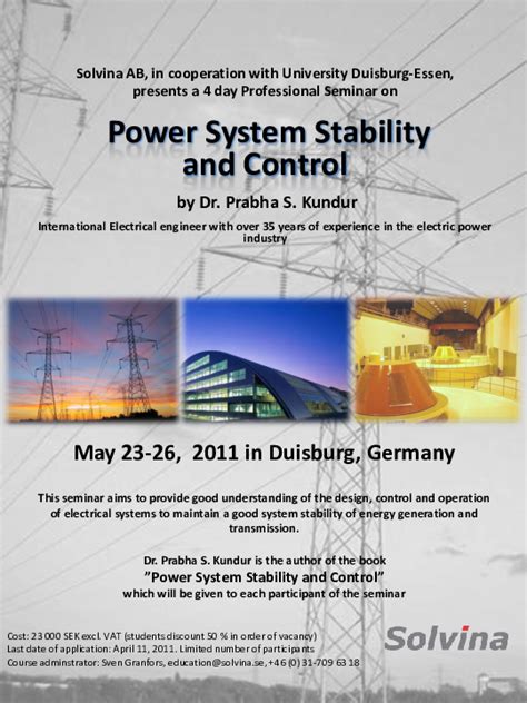 (PDF) Power system stability and control