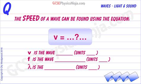 7. Wave speed equation - GCSEPhysicsNinja.com