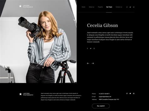 Photo studio website template by Artbees on Dribbble