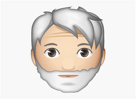 Grey Hair Emoji Man, HD Png Download - kindpng