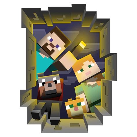 Wall Sticker Minecraft - Caved in Wall