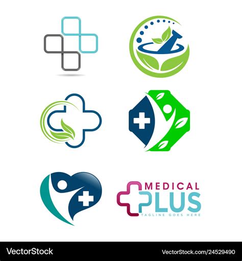 Set of medical logo Royalty Free Vector Image - VectorStock