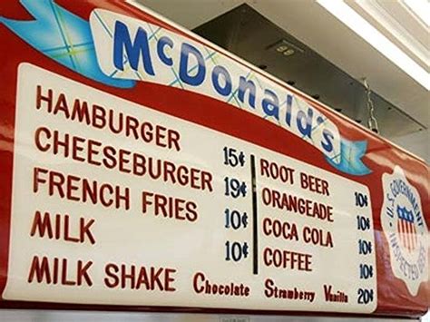 McDonalds Menu in 1968 : pics